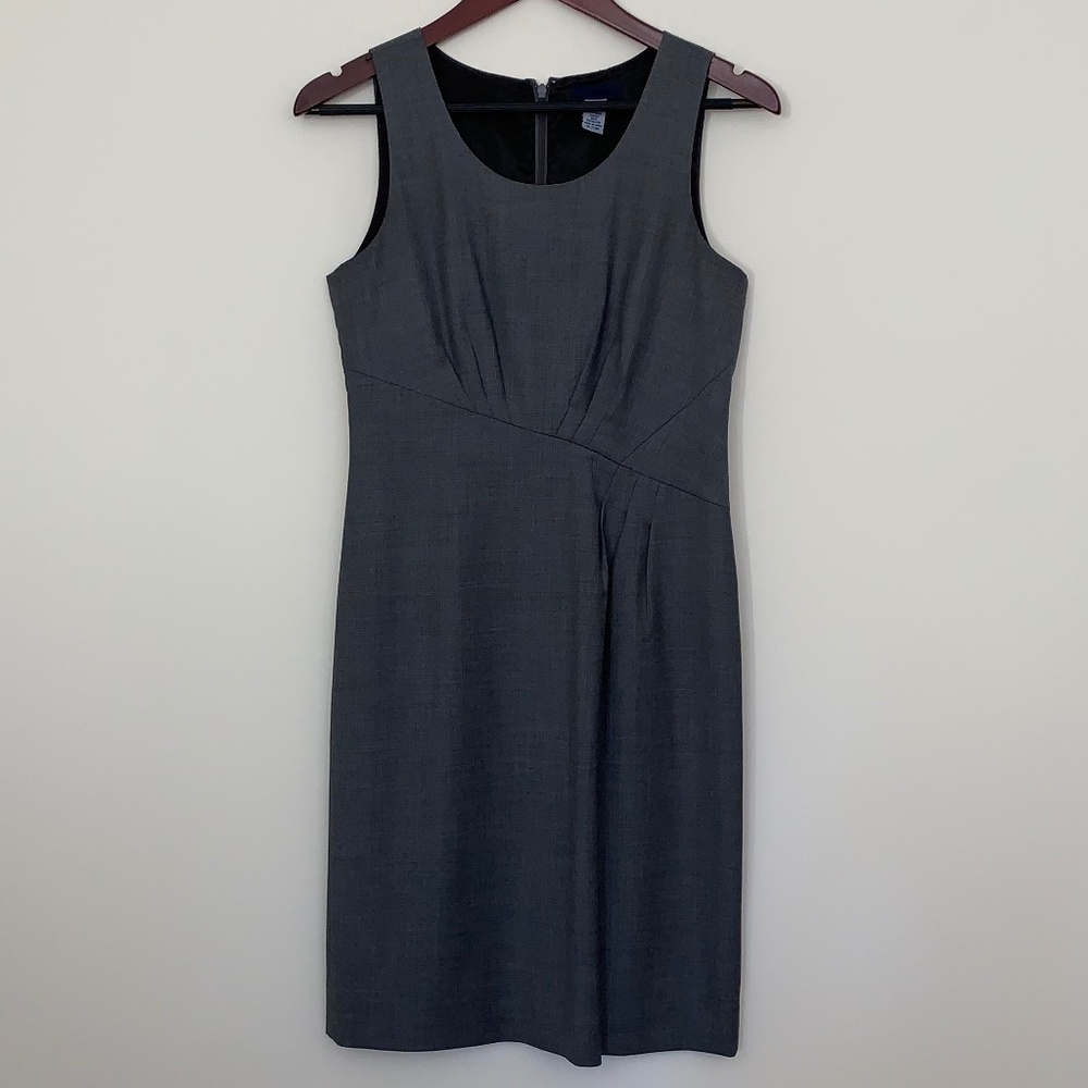 J. Crew Scoop-Neck Sleeveless Suiting Dress Gray Size 0